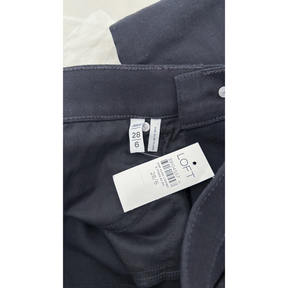 Loft The Slim Flare High Rise Black Denim Jeans Womens Size 6 New - Picture 9 of 11